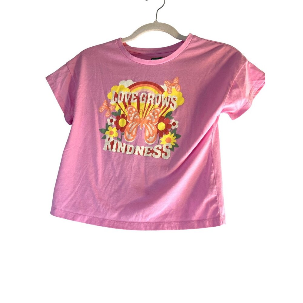 365 Kids Girls Graphic Tee Pink Multi Size 10